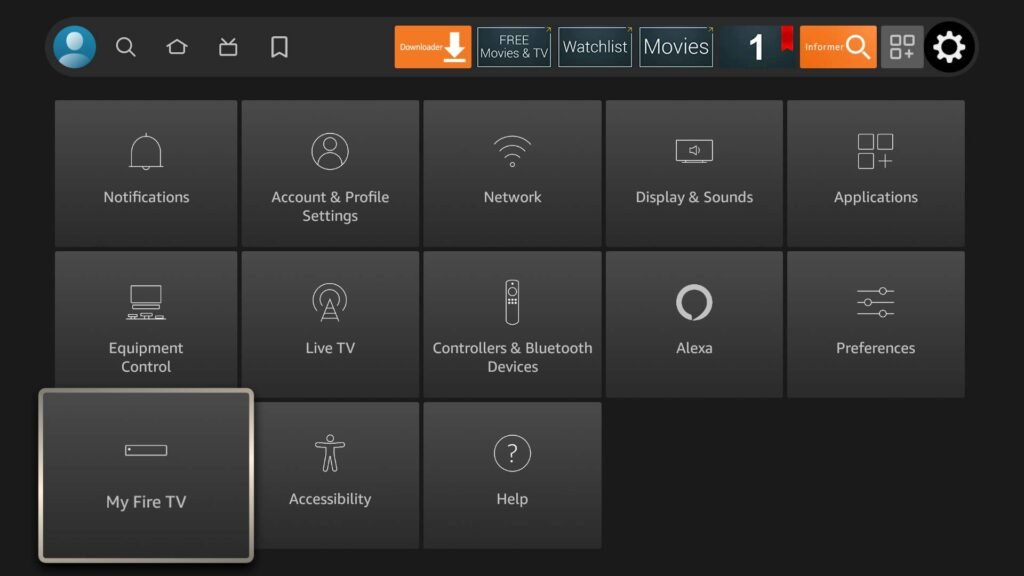 My Fire TV Menu