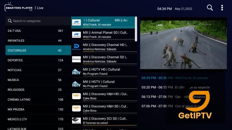 IPTV Smarters Pro app setup screen