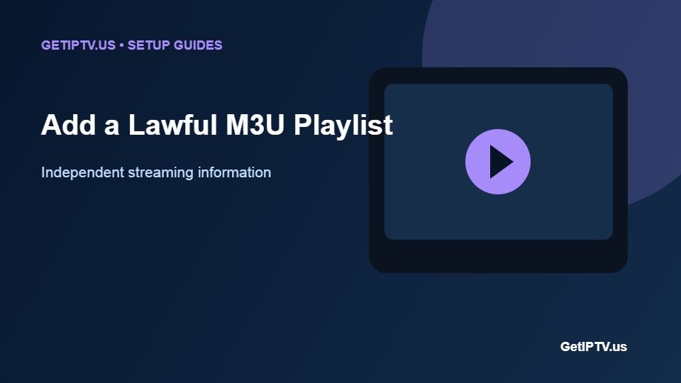 Original GetIPTV illustration showing IPTV Smarters playlist setup with a secure M3U source